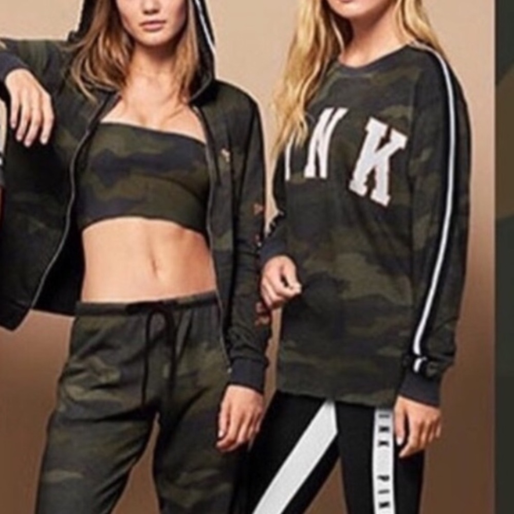 New VS PINK Camo Sweater